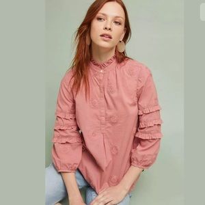 Anthropologie IsabellaSinclair Ruffle Henley Top